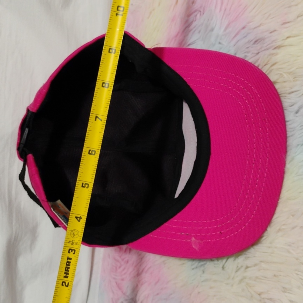 SALE! RARE Supreme Authentic Magenta Cotton Brown Leather Label Snap Closure Hat - Picture 11 of 11